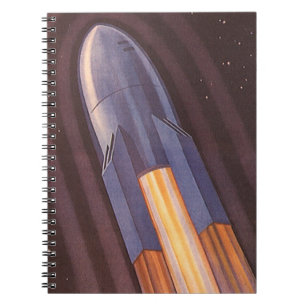 Carnet Vintage Science Fiction Space Ship Rockets
