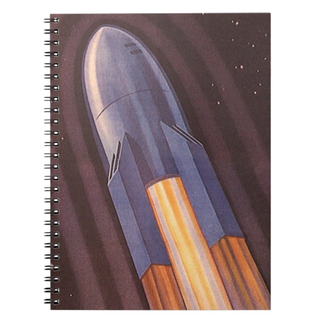 Carnet Vintage Science Fiction Space Ship Rockets (Devant)