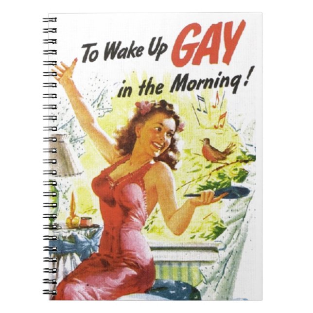 Carnet Vintage "Se réveiller gay" (Devant)