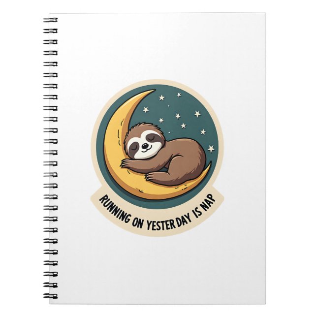 Carnet Vintage Sloth Tired Quote Funny Retro Animal Desig (Devant)