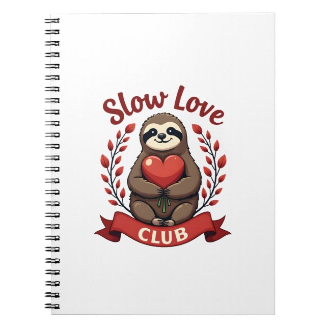 Carnet Vintage Sloth Valentine Cute Heart Hands Art 2 (Devant)