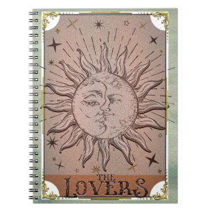 Carnet Vintage Sun & Lune Dualité Amateurs Carte Tarot Ar