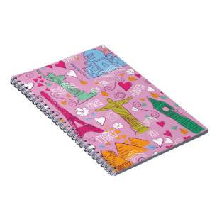 Carnet vintage Travel locations motif