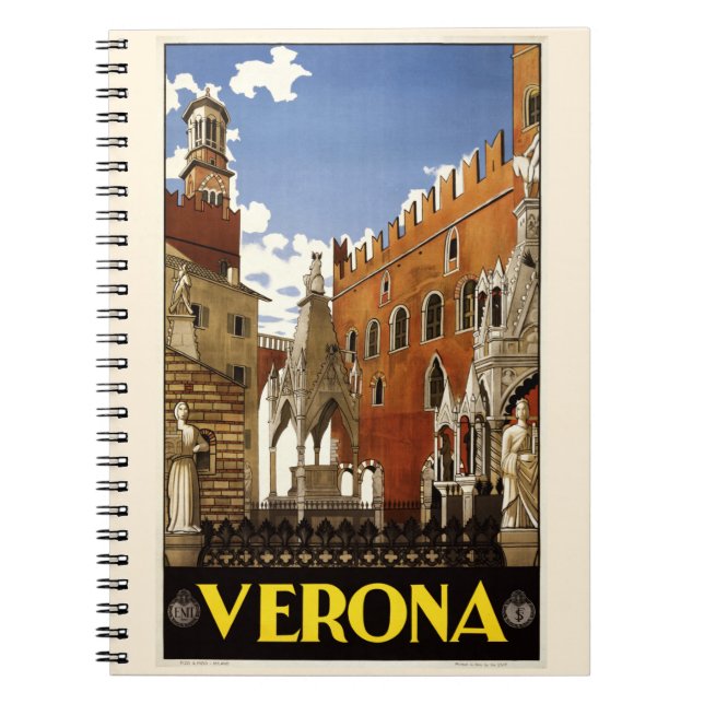 carnet vintage Vérone Italie (Devant)