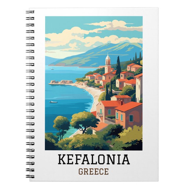 Carnet Vintage voyage rétro de Kefalonia Grèce (Devant)