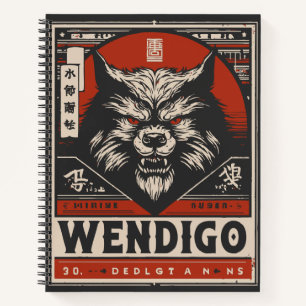 Carnet Vintage Wendigo Legend   Art Cryptid natif