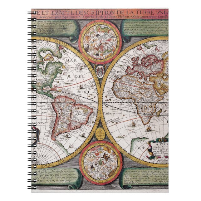 Carnet vintage World Map Explorer (Devant)