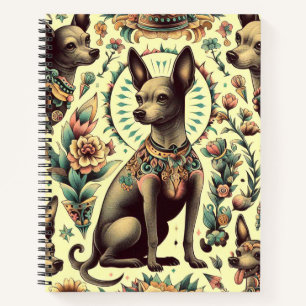 Carnet Vintage Xoloitzcuintle sans fil