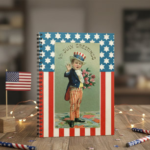 Carnet Vintage Young Oncle Sam 4 juillet