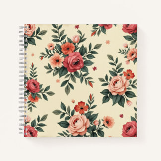 Carnet Vintages motifs floraux avec élégance classique