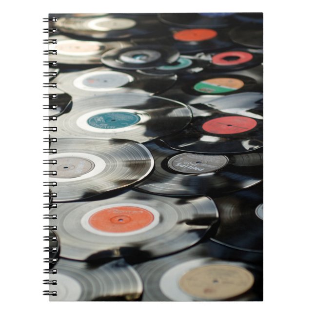 Carnet Vinyl rétro plastique vieux noir (Devant)