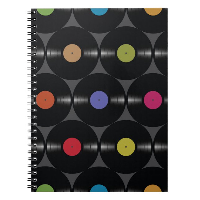 Carnet Vinyle géométrique : Arrière - plan simple sans fi (Devant)