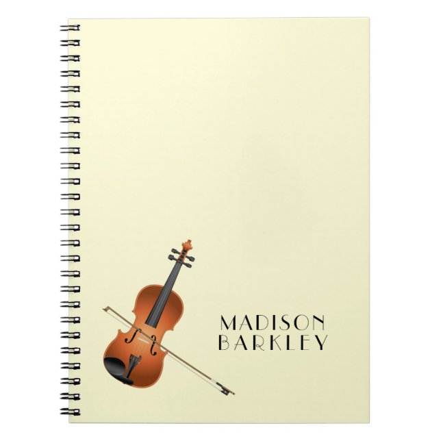 Carnet Viola Violon Musique Enseignant Musicien (Devant)