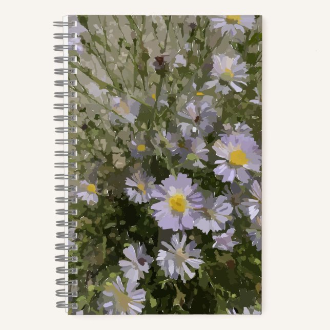 Carnet Violet Asters (Recto)