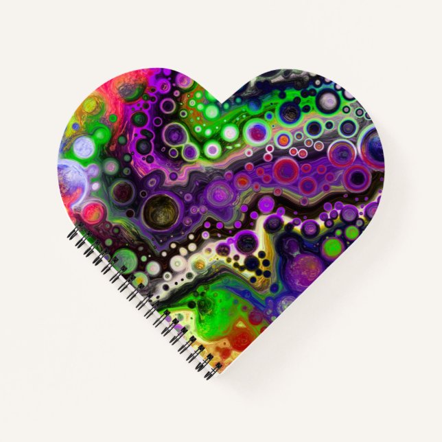 Carnet Violet, citron vert et marbre noir (Devant)