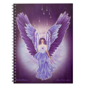 Carnet violet d'ange d'améthyste