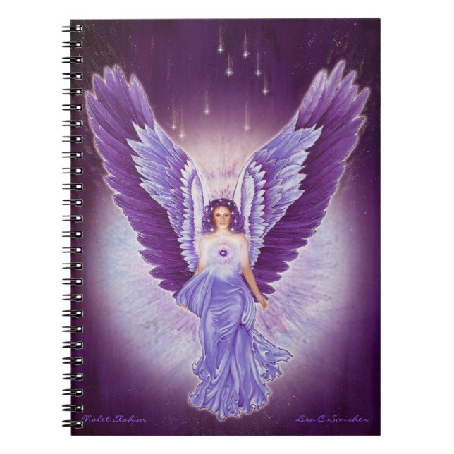Carnet violet d'ange d'améthyste (Devant)