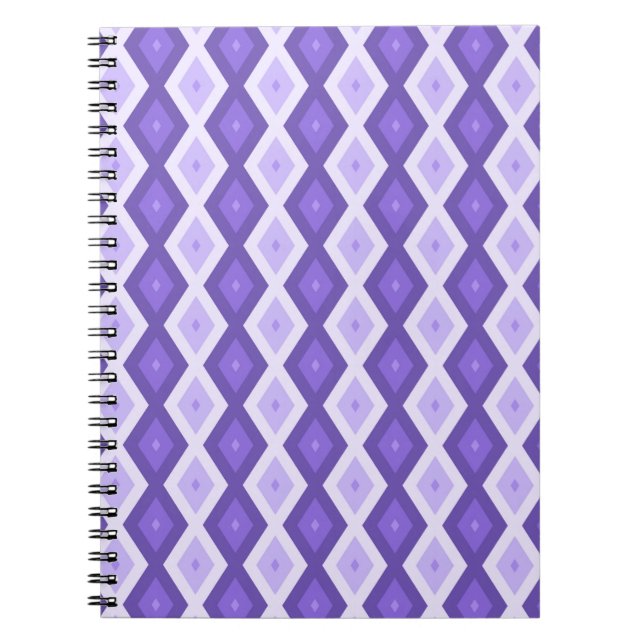 Carnet Violet diamond pattern (Devant)