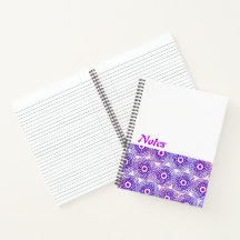 Carnet violet motif Ankara