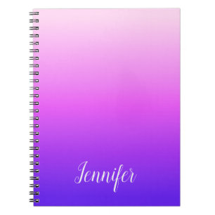 Carnet Violet Rose Clair et Chaud Personnalisé Ombre