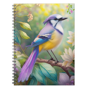 Carnet Violet Tufted Jay Imaginaire Bird