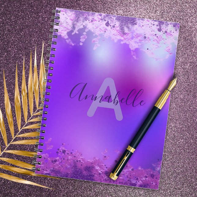 Carnet Violet violet fantaisie moderne Parties scintillan (Créateur téléchargé)