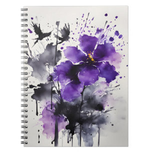 Carnet Violetta - Fleurs aquarelle