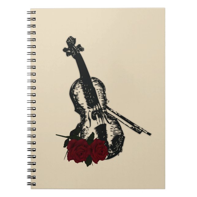 Carnet Violon et Roses (Devant)