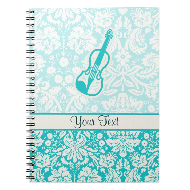 Carnet Violon turquoise (Devant)