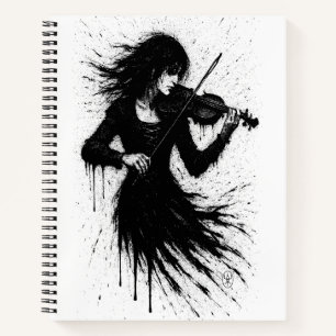 Carnet Violoniste Né de l'Encre dans la Tempête du Son