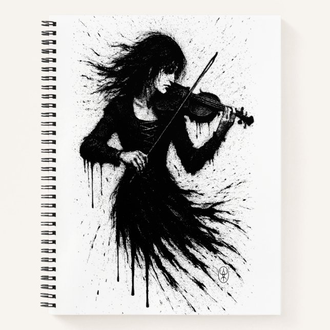 Carnet Violoniste Né de l'Encre dans la Tempête du Son (Devant)