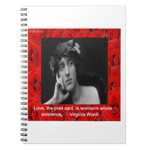Carnet Virginia Woolf & Citation d'Amour