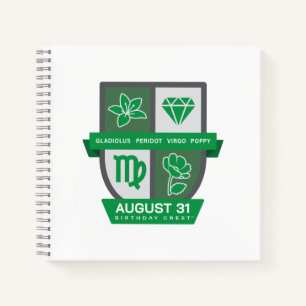 Carnet Virgo Crest d'anniversaire™ pour 23-31 août