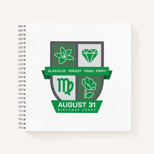 Carnet Virgo Crest d'anniversaire™ pour 23-31 août (Devant)