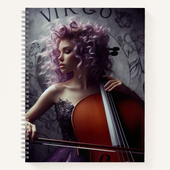 Carnet Virgo Zodiac Musicien Cello (Devant)