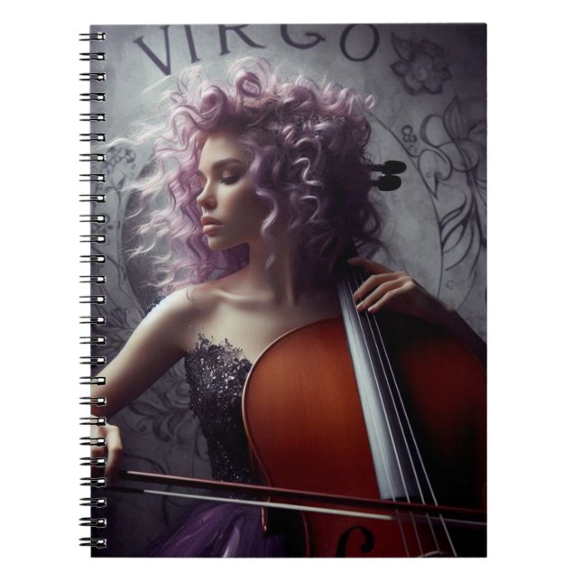 Carnet Virgo Zodiac Musicien Cello (Devant)