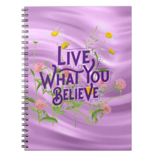 Carnet Vis Ce Que Vous Croyez Citer Purple Lilac Floral