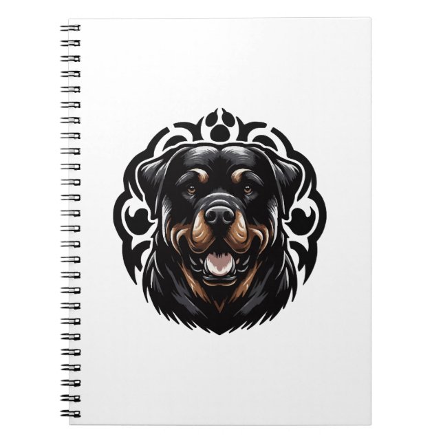 Carnet Visage de chien Rottweiler (Devant)