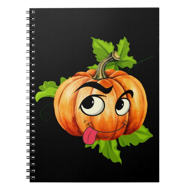 Carnet Visage de Citrouille drôle d'Halloween (Devant)