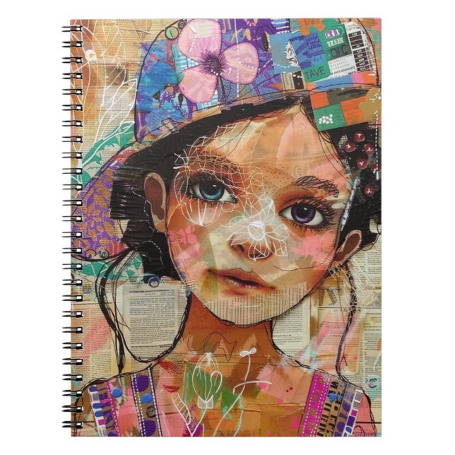 Carnet Visage de collage de scrapbook vintage (1) (Devant)