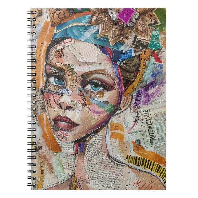 Carnet Visage de collage de scrapbook vintage (6) (Devant)