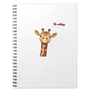 Carnet visage de girafe enthousiaste emoji