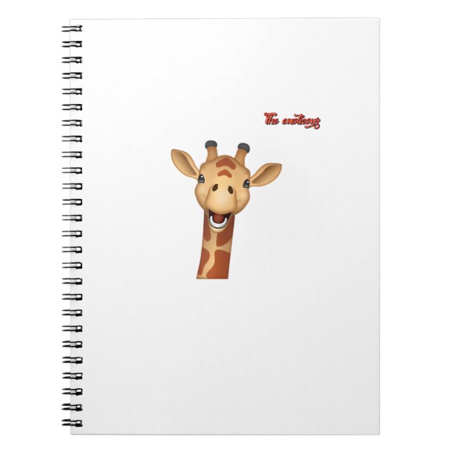 Carnet visage de girafe enthousiaste emoji (Devant)