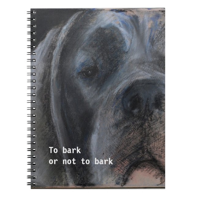 Carnet Visage de Grand Danois bleu (Devant)