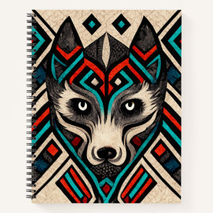 Carnet Visage de loup aztèque