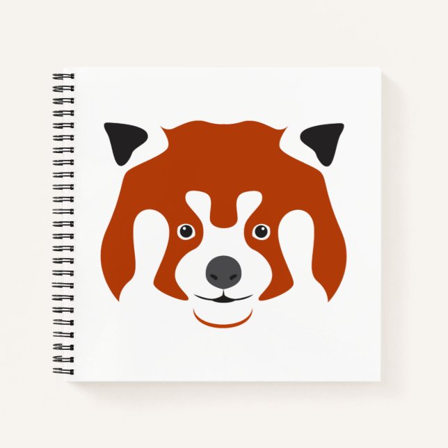 CARNET VISAGE DE PANDA ROUX (Devant)
