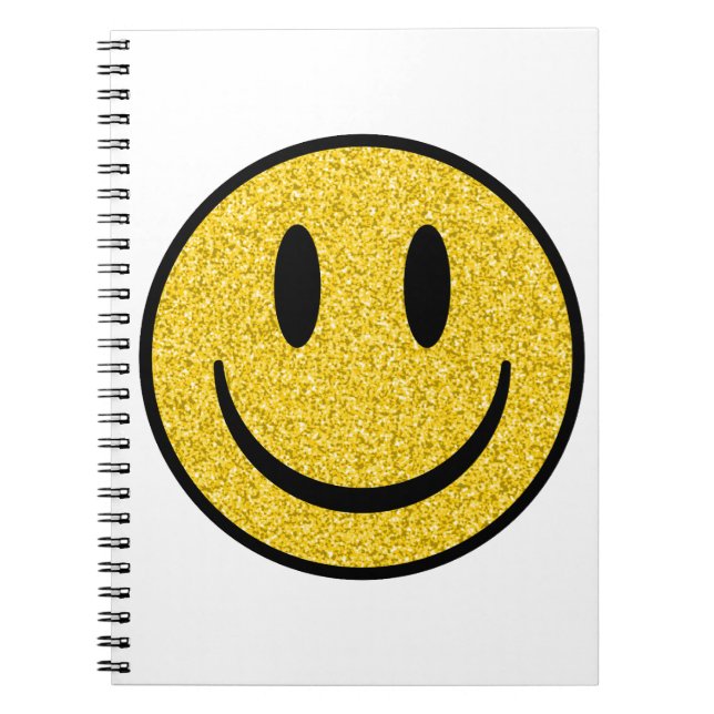 Carnet Visage de sourire parties scintillant (Devant)