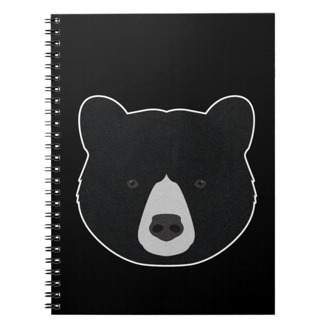 Carnet Visage d'ours noir (Devant)