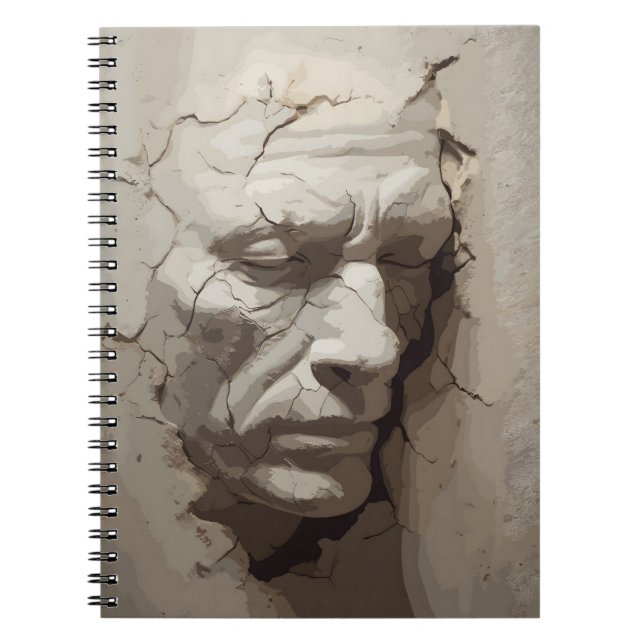 Carnet Visage Humain Provenant De L'Ancien Plâtre (Devant)