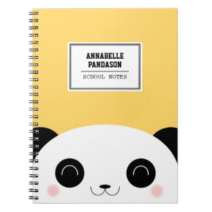 Carnet Visage semi-transparent mignon de panda de Kawaii
